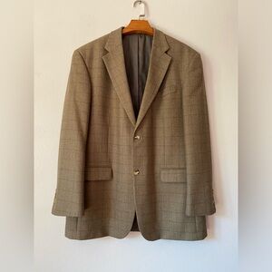 RBM Collection Men’s Checked Lamb’s Wool Grey/ Brown Blazer sz. 44L